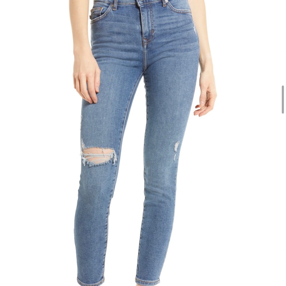 New‎ Lovers + Friends Ricky Ripped Skinny Jeans Blue sz 26